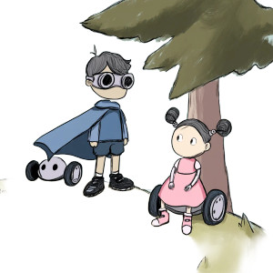 Cute Robot Girl Vinyl Car Decal Sticker – Waterproof & UV-Resistant 8"