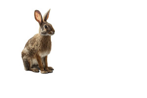 Chalk Bunny Drawing Vinyl Car Decal Sticker – Waterproof & UV-Resistant 8"