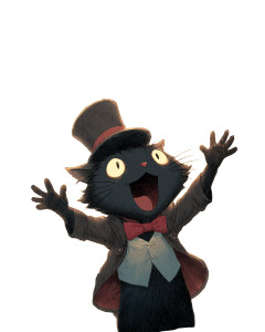 Magician Cat Performance Vinyl Car Decal Sticker – Waterproof & UV-Resistant 8"