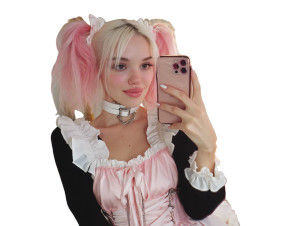 Cute Maid Girl Vinyl Car Decal Sticker – Waterproof & UV-Resistant 8"