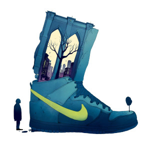 Nike Shoe Exposure Vinyl Car Decal Sticker – Waterproof & UV-Resistant 8"