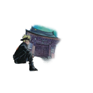 Determined Naruto At Shrine Vinyl Car Decal Sticker – Waterproof & UV-Resistant 8"