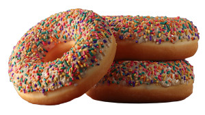 Colorful Glazed Donuts Vinyl Car Decal Sticker – Waterproof & UV-Resistant 8"