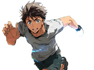 Energetic Anime Runner Vinyl Car Decal Sticker – Waterproof & UV-Resistant 8"