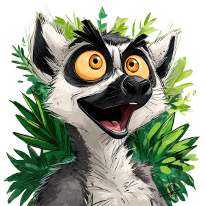 Legendary Lemur Vinyl Car Decal Sticker – Waterproof & UV-Resistant 8"