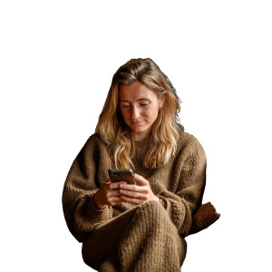 Woman On Phone V2 Vinyl Car Decal Sticker – Waterproof & UV-Resistant 8"