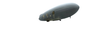 Retro-Futuristic Airship Vinyl Car Decal Sticker – Waterproof & UV-Resistant 8"