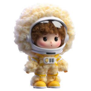 Cute Astronaut Girl Vinyl Car Decal Sticker – Waterproof & UV-Resistant 8"