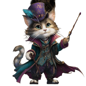 Tarot Fantasy Cat Vinyl Car Decal Sticker – Waterproof & UV-Resistant 8"