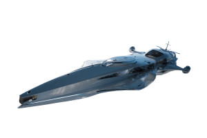 Space Superyacht Vinyl Car Decal Sticker – Waterproof & UV-Resistant 8"