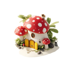 Spire Mushroom House Vinyl Car Decal Sticker – Waterproof & UV-Resistant 8"