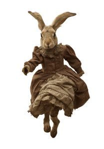 Terrified Hare-Woman Running Vinyl Car Decal Sticker – Waterproof & UV-Resistant 8"