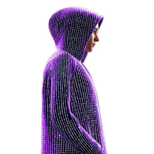 Purple Binary Woman Vinyl Car Decal Sticker – Waterproof & UV-Resistant 8"