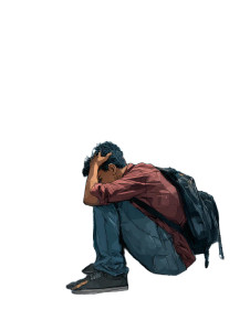 Suffering College Student Vinyl Car Decal Sticker – Waterproof & UV-Resistant 8"