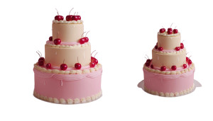 Pink Tiered Cake Vinyl Car Decal Sticker – Waterproof & UV-Resistant 8"