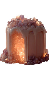 Glowing Kulich Cake Vinyl Car Decal Sticker – Waterproof & UV-Resistant 8"