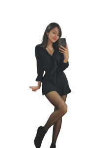 Thai Office Lady Vinyl Car Decal Sticker – Waterproof & UV-Resistant 8"