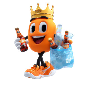 Orange Cup Mascot Vinyl Car Decal Sticker – Waterproof & UV-Resistant 8"
