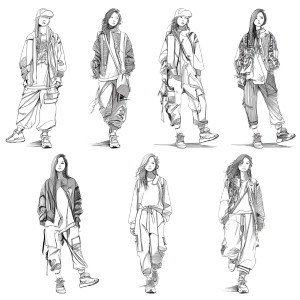 Fashion Sketch Collection Vinyl Car Decal Sticker – Waterproof & UV-Resistant 8" Fashion Sketch Collection Vinyl Car Decal Sticker – Waterproof & UV-Resistant 8"