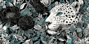 Leopard Flower Series Vinyl Car Decal Sticker – Waterproof & UV-Resistant 8"