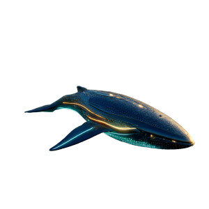 Futuristic Whale City Vinyl Car Decal Sticker – Waterproof & UV-Resistant 8"