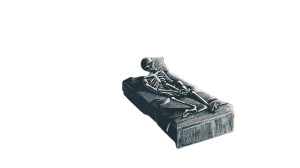 Haunting Skeleton Shadows Vinyl Car Decal Sticker – Waterproof & UV-Resistant 8"