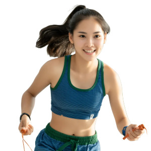 Jumping Rope Girl Vinyl Car Decal Sticker – Waterproof & UV-Resistant 8"