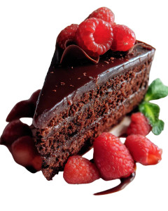 Chocolate Raspberry Cake Vinyl Car Decal Sticker – Waterproof & UV-Resistant 8"