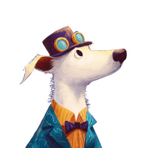 Whimsical Dog V2 Vinyl Car Decal Sticker – Waterproof & UV-Resistant 8"