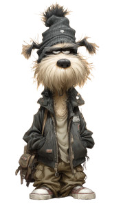 Grumpy Urban Dog V3 Vinyl Car Decal Sticker – Waterproof & UV-Resistant 8"