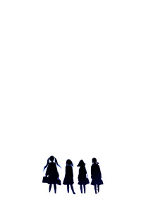Silhouette Schoolgirls Forest Vinyl Car Decal Sticker – Waterproof & UV-Resistant 8"