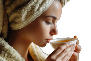 Herbal Tea Relaxation Vinyl Car Decal Sticker – Waterproof & UV-Resistant 8"