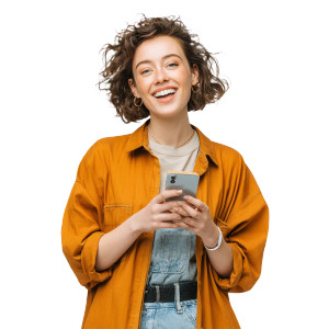 Happy Woman Smartphone Vinyl Car Decal Sticker – Waterproof & UV-Resistant 8" Happy Woman Smartphone Vinyl Car Decal Sticker – Waterproof & UV-Resistant 8"