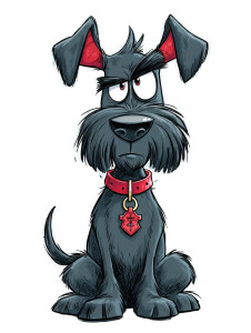 Cheeky Schnauzer Cover V2 Vinyl Car Decal Sticker – Waterproof & UV-Resistant 8"