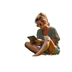 Woman Reading Outdoors Vinyl Car Decal Sticker – Waterproof & UV-Resistant 8" Woman Reading Outdoors Vinyl Car Decal Sticker – Waterproof & UV-Resistant 8"