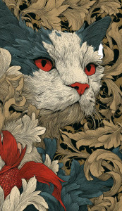 Art Nouveau Cat God Vinyl Car Decal Sticker – Waterproof & UV-Resistant 8"