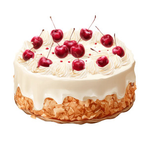 White Cake Vinyl Car Decal Sticker – Waterproof & UV-Resistant 8"