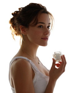 Female With Cream Jar Vinyl Car Decal Sticker – Waterproof & UV-Resistant 8"