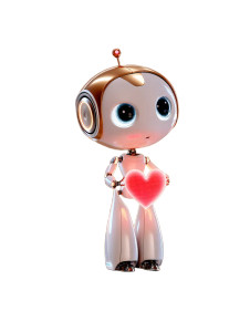 Cute Expressive Robot Vinyl Car Decal Sticker – Waterproof & UV-Resistant 8"
