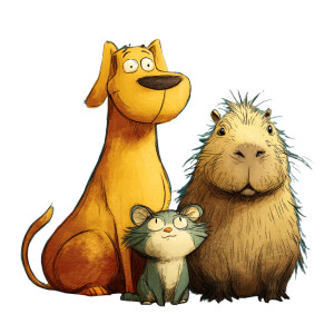 Animals Together Vinyl Car Decal Sticker – Waterproof & UV-Resistant 8"