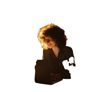 Golden-Hour Workspace Vinyl Car Decal Sticker – Waterproof & UV-Resistant 8"