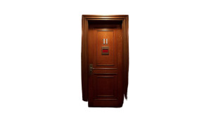 Creepy Hotel Door Vinyl Car Decal Sticker – Waterproof & UV-Resistant 8"