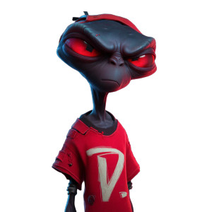 Alien Sketching D Vinyl Car Decal Sticker – Waterproof & UV-Resistant 8"