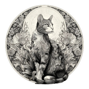 Floral Maximalist Cat Vinyl Car Decal Sticker – Waterproof & UV-Resistant 8" Floral Maximalist Cat Vinyl Car Decal Sticker – Waterproof & UV-Resistant 8"