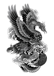 Yakuza Phoenix Tattoo Vinyl Car Decal Sticker – Waterproof & UV-Resistant 8" Yakuza Phoenix Tattoo Vinyl Car Decal Sticker – Waterproof & UV-Resistant 8"