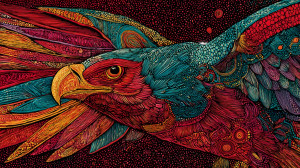 Aboriginal Winged Beast Vinyl Car Decal Sticker – Waterproof & UV-Resistant 8"