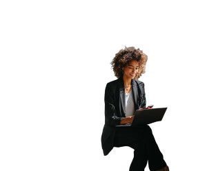 Professional Woman Working V2 Vinyl Car Decal Sticker – Waterproof & UV-Resistant 8"