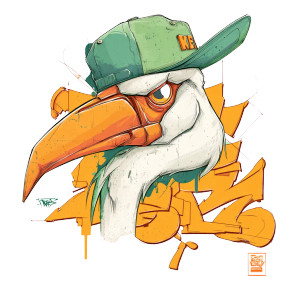 Hip Hop Ibis Vinyl Car Decal Sticker – Waterproof & UV-Resistant 8" Hip Hop Ibis Vinyl Car Decal Sticker – Waterproof & UV-Resistant 8"