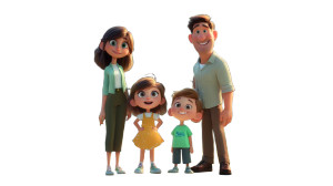 Pixar-Style Family Portrait Vinyl Car Decal Sticker – Waterproof & UV-Resistant 8" Pixar-Style Family Portrait Vinyl Car Decal Sticker – Waterproof & UV-Resistant 8"