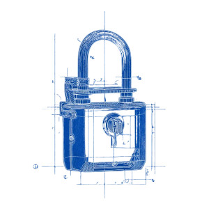 Blueprint Padlock Vinyl Car Decal Sticker – Waterproof & UV-Resistant 8" Blueprint Padlock Vinyl Car Decal Sticker – Waterproof & UV-Resistant 8"